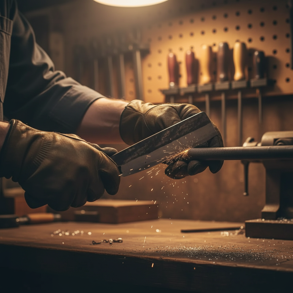 Blade Rebels Roast Rebel terwijl het geslepen word