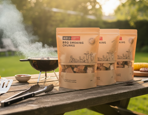5-Pack Rookhout Blokken – Appel, Kers, Beuk, Whiskey & Eik 5×1,5 kg - KEIJ Smokin' Hot