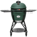 KEIJ Kamado Large Legend Green met gesloten deksel en zijtafels uitgeklapt en zonder achtergrond
